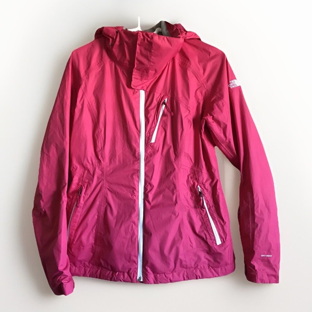 The North Face‎ Hot Pink DryVent Jacket Women Medium Hood Waterproof Ski Rain